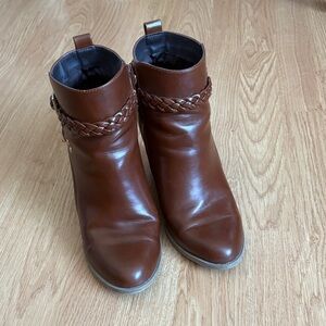American Eagle Outfitters Braided Brown Ankle Boots